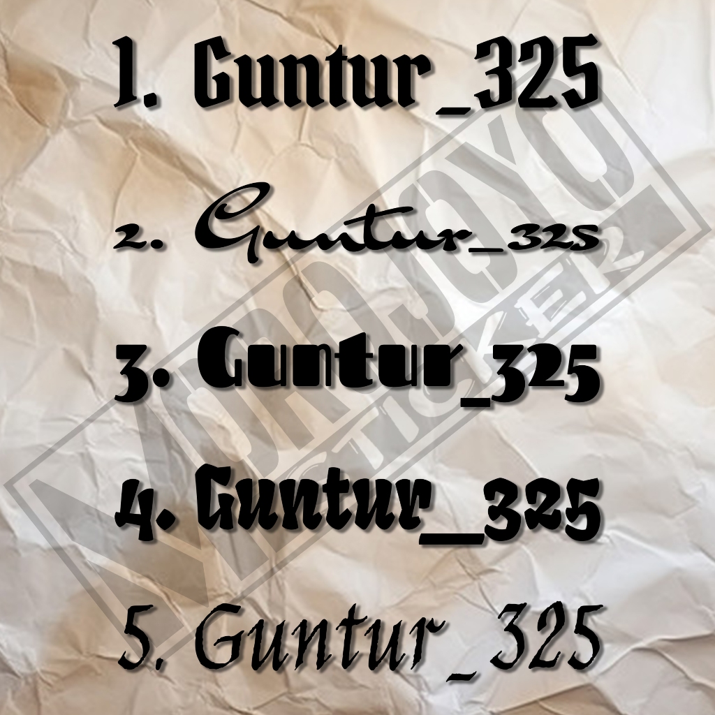 

STICKER NAMA CUSTOM 17 CM #40