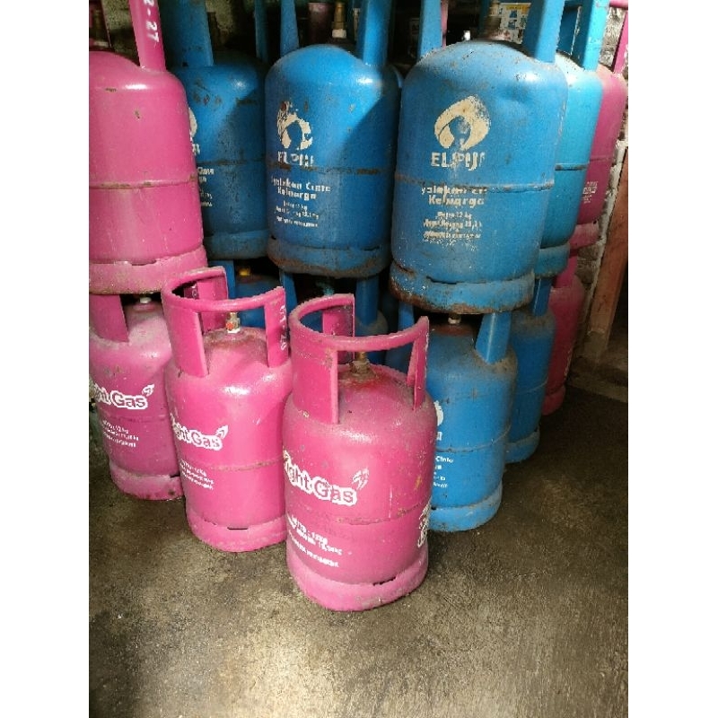 Tabung Gas Elpiji 12kg Kosong dan Tabung Gas Elpiji 12kg plus Isi, Tabung Gas warna Biru dan Tabung 