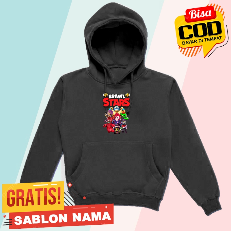 Jaket Hoodie Anak Brawl Stars / Jaket Sweater Hoodie Anak Laki Laki & Perempuan Custom Nama Brawl St