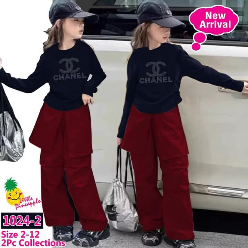 setelan anak perempuan rok jeans import
