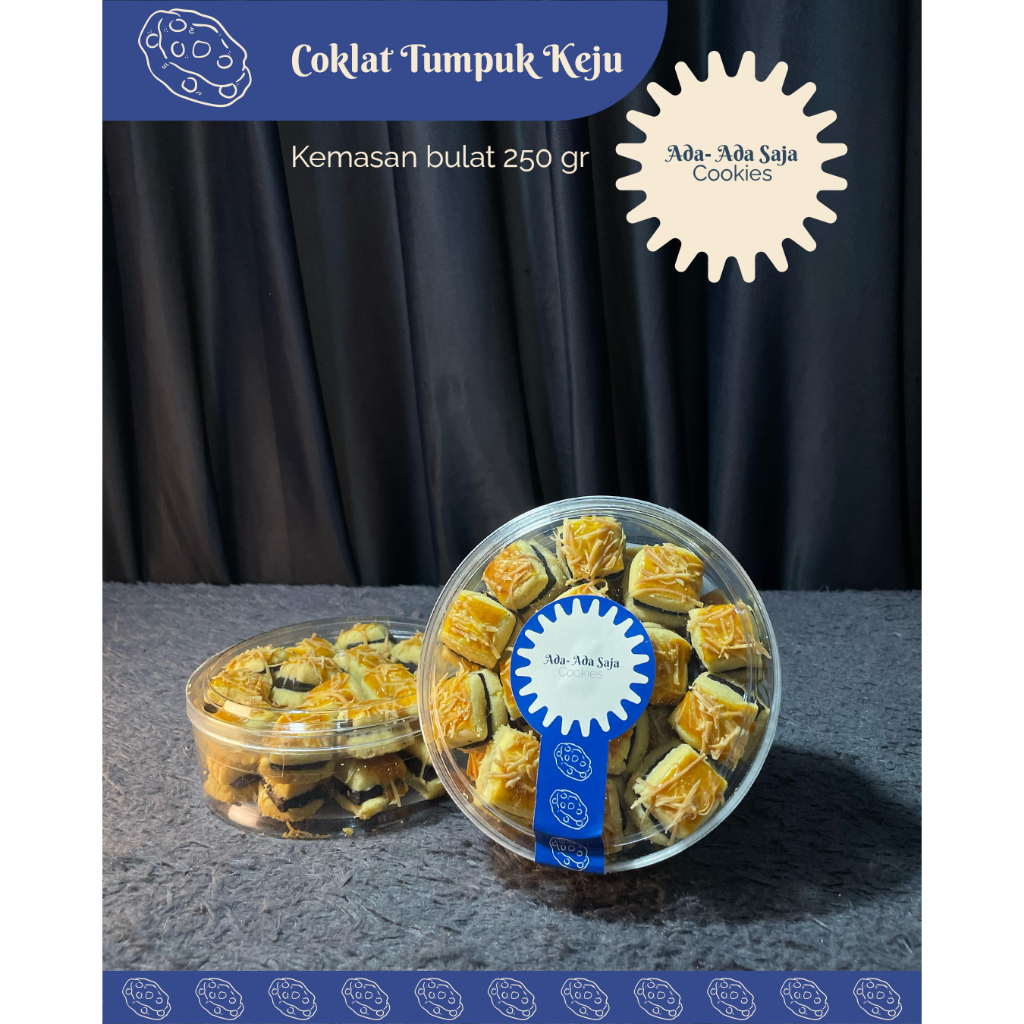 

ADA ADA SAJA COOKIES COKELAT TUMPUK KEJU LAPIS KUE KERING PREMIUM RAMADHAN UKURAN KEMASAN BULAT 250 GR / JAR 500 ML | LEBARAN | PUASA | HAMPERS | HANTARAN | HOMEMADE