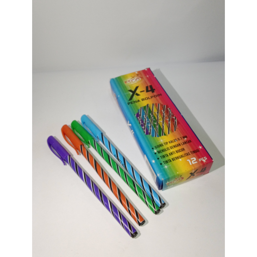 

[1kotak] pulpen/pen esco x4