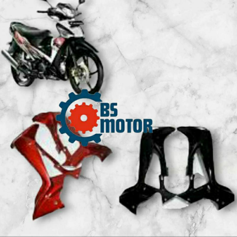 SAYAP DEPAN BODY SAYAP LUAR  KANAN KIRI SUPRA X 125 BATMAN 2007-2013 HITAM MERAH MAROON | LEGSHIELD 