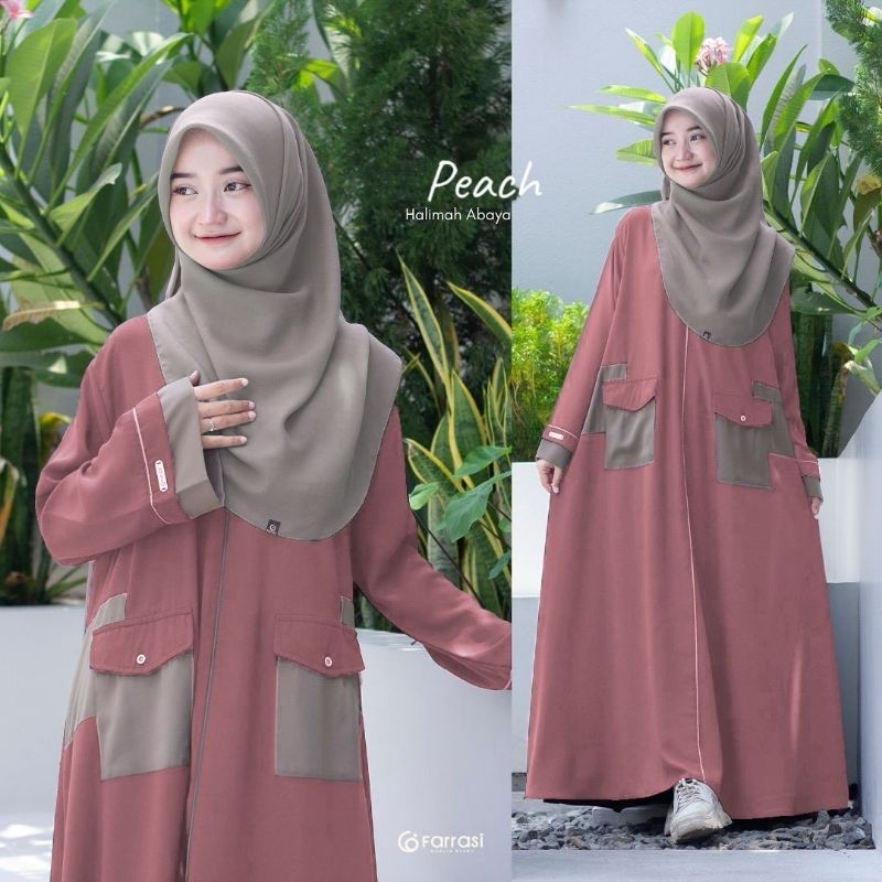 Halimah Abaya Anak Perempuan Tanggung Polos Crinkle Airflow Abaya Polos Anak Usia 9-18 Tahun Abaya A