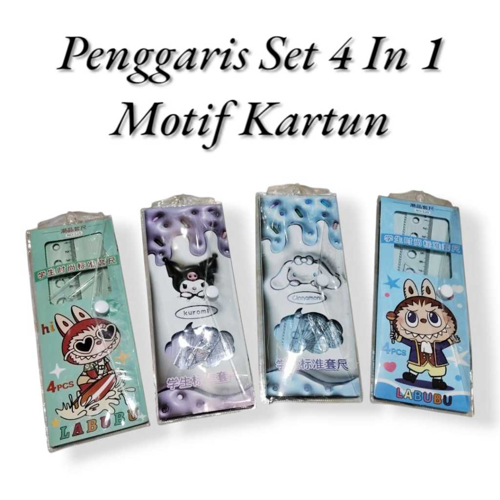 

Penggaris Set 4 In 1 Pvc Motif Kartun