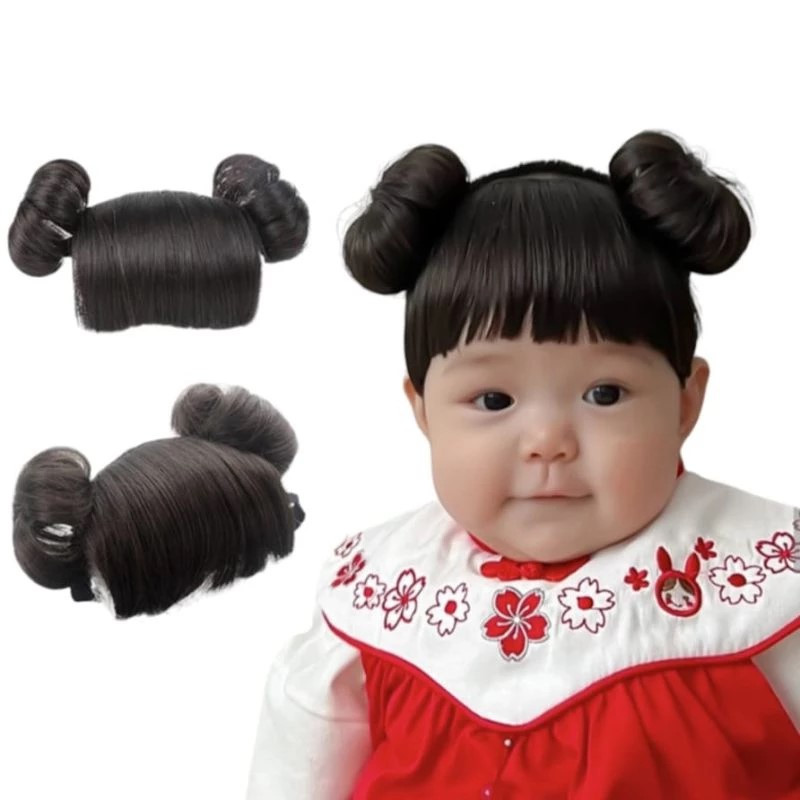 aksesoris rambut / bando pony anak 2 bunga / pony anak / rambut palsu anak