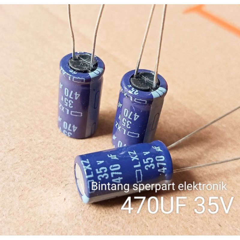 (1 Buah) KAPASITOR ELCO 470UF 35V CAPACITOR ELCO 470UF 35V KAPASITOR 470UF 35V CAPACITOR 470UF 35V E