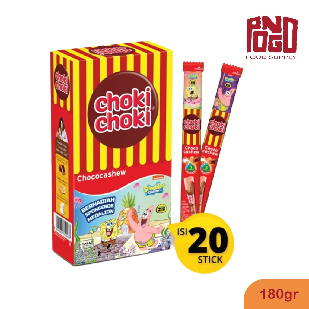 

Choki Choki Box Cashew Isi 20pcs | Coklat Choki Choki