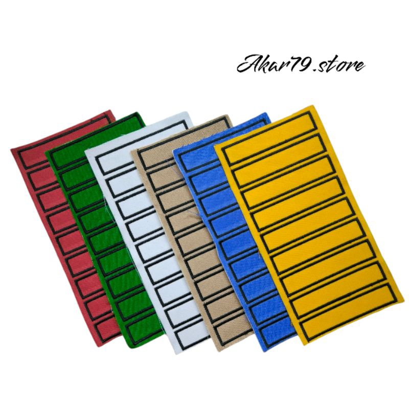 BORDIR ATRIBUT SEKOLAH  KOTAK NAMA SISWA POLOS