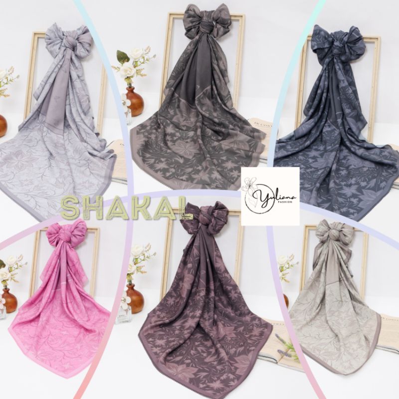 Yuliana Fashion - Hijab Segi Empat Motif Syar'i 130x130 Voal Sublime Premium