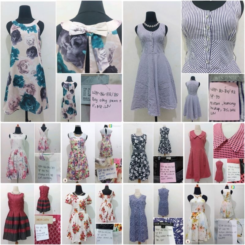 Floral Aline Dress Corak Premium/Dress Kasual Aline Bunga/Dress Aline bunga