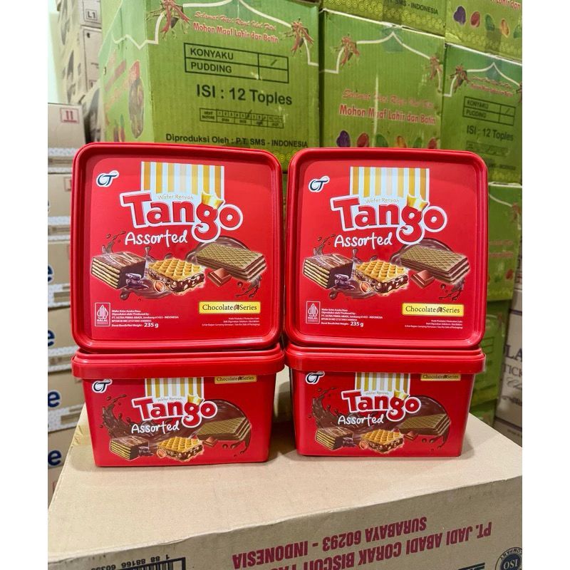 

Tango Wafer Assorted 235 gr Timba Jar Kotak 1 karton isi 6