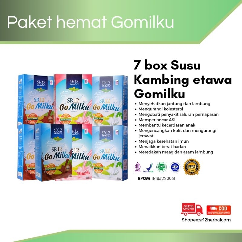 

PAKET HEMAT SUSU KAMBING ETAWA/PENGOBATAN NYERI SENDI DAN LAMBUNG!!TIDAK DAPAT MENGGUNAKAN VOUCHER 20%