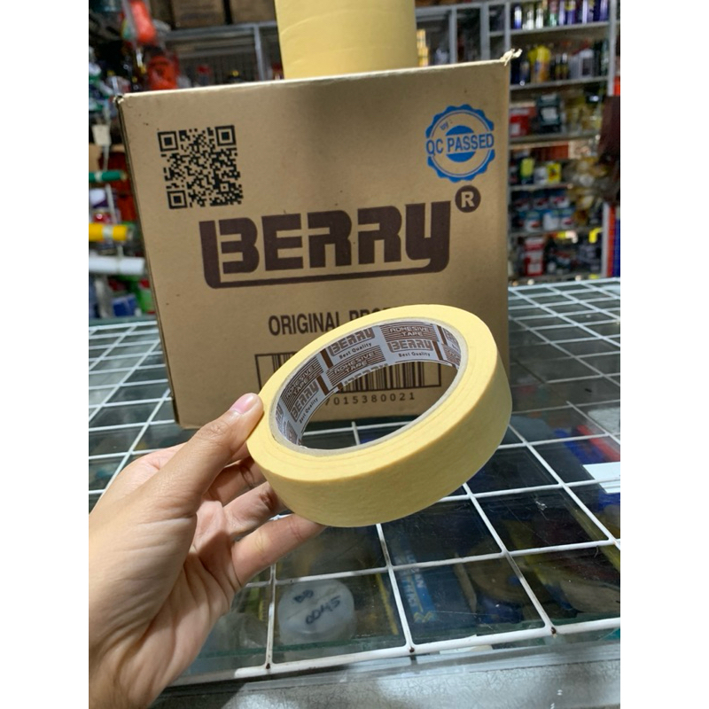 

Lakban Kertas BERRY 23mm / Berry Paper Tape / Solatip Kertas / Isolasi Kertas