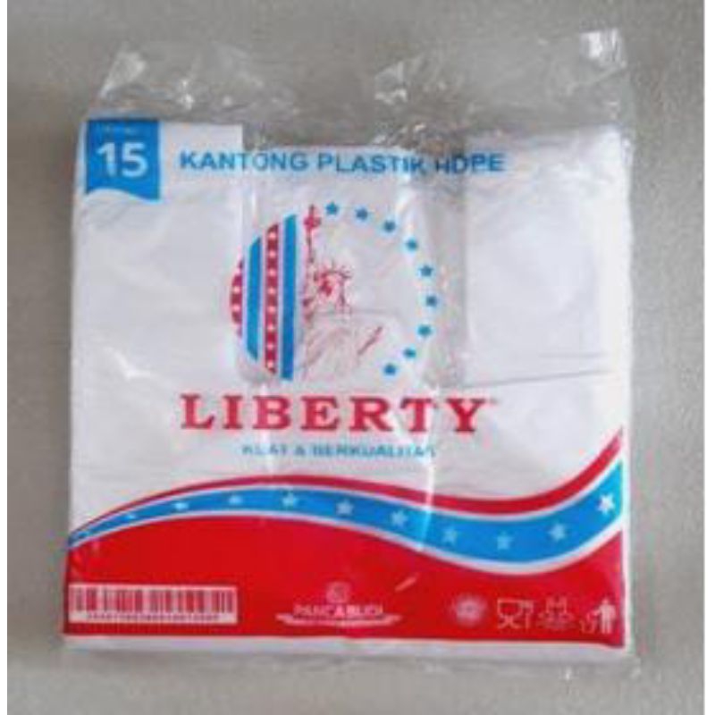 (100 pcs) KRESEK HDPE BENING 15x30  LIBERTY / KRESEK BENING 15