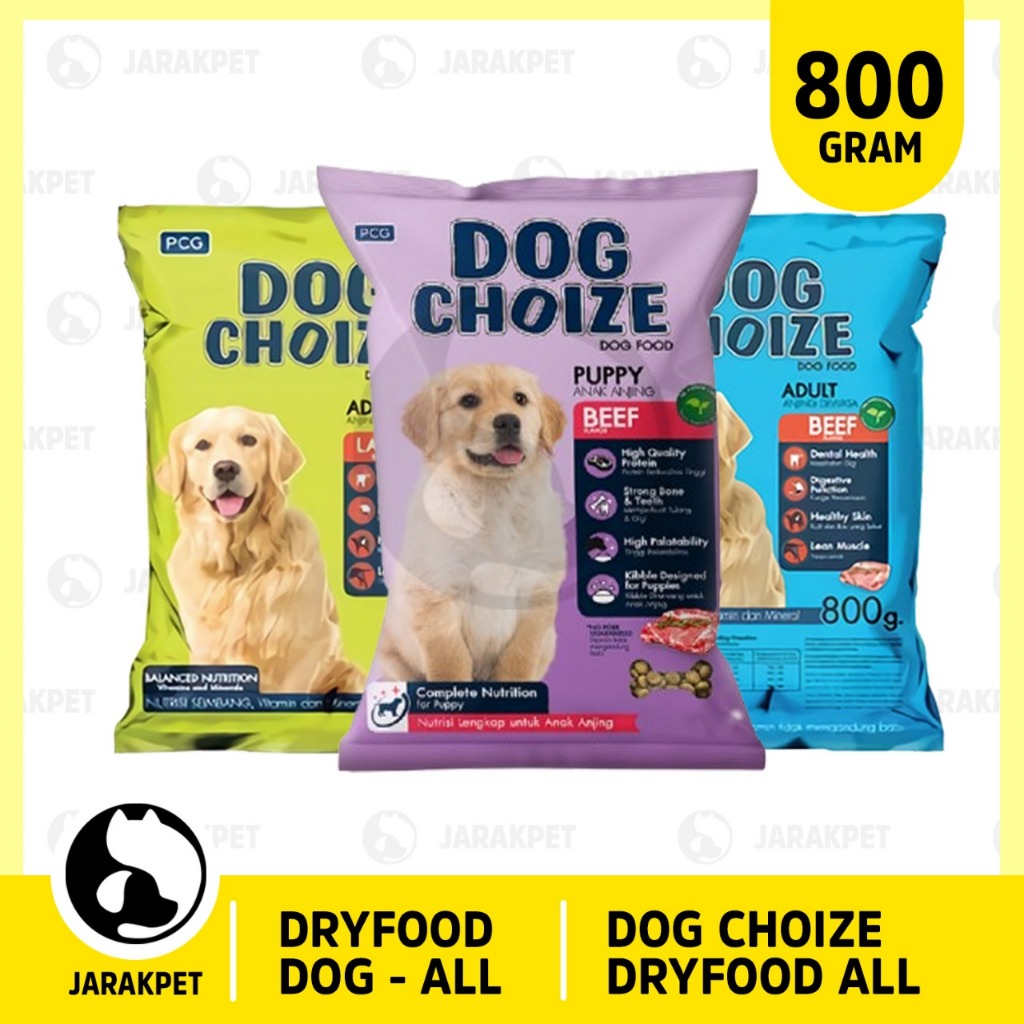 Dog Choize Adult lamb 800 gram - Dog Choize Adult Beef 800 gram - Dog Choize Puppy Beef 800 gram - D