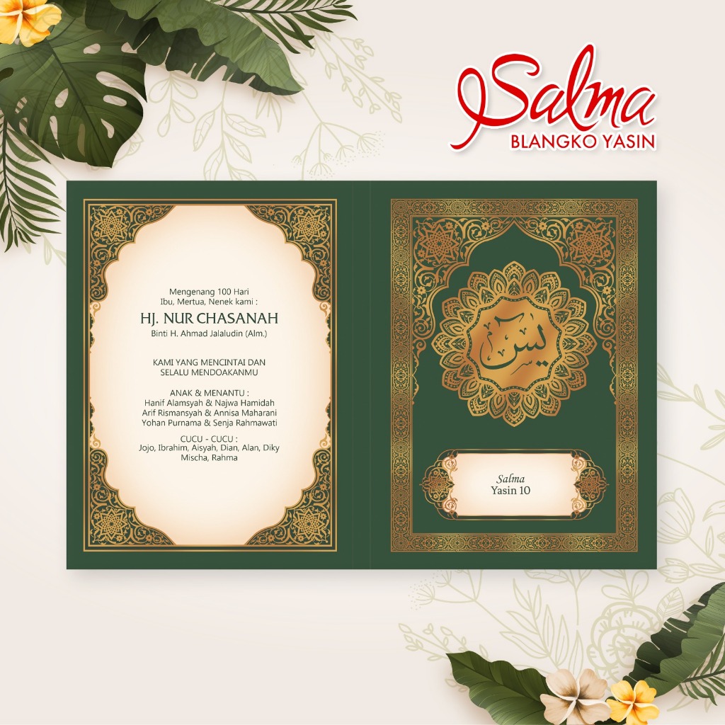 

Soft Cover Yasin Salma 10,11,12,14 Murah