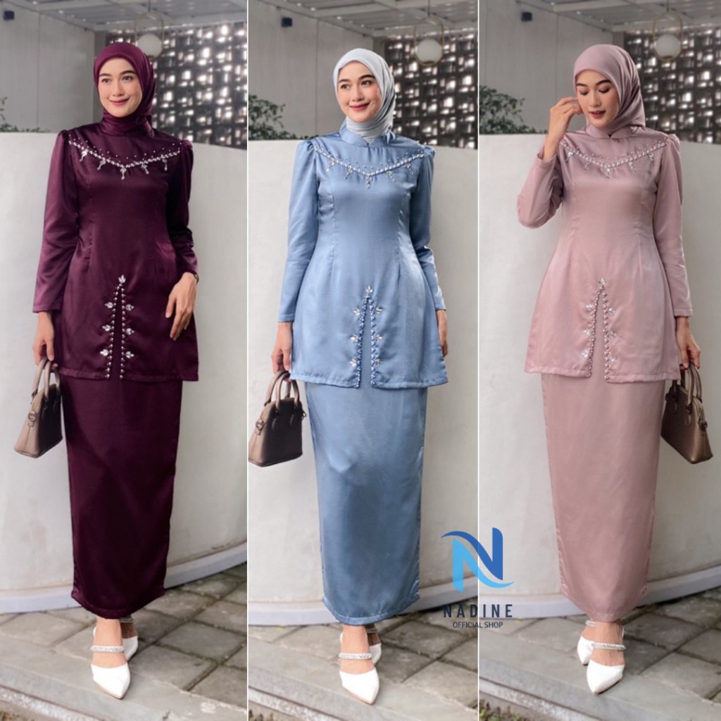 (ADA JUMBO) Oneset FAYRA Baju Kurung Melayu Malaysia Dress Pesta Setelan Wanita Baju Kondangan