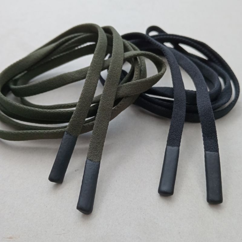 tali celana flat ujung tali rubber /tali Hoodie jumbo lembut pipih pakaian pria celana pria