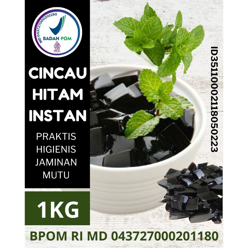 

TERMURAH..!! Cincau Hitam Instan Grass Jelly Cincau Hitam Kemasan Aluminium Foil 1 Kg