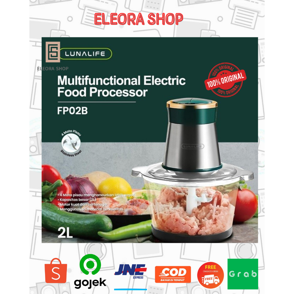 CHOPPER LUNA LIFE KACA FB02P / CHOPPER LUNA LIFE MINI MFP7 / BLENDER KAPSUL MURAH
