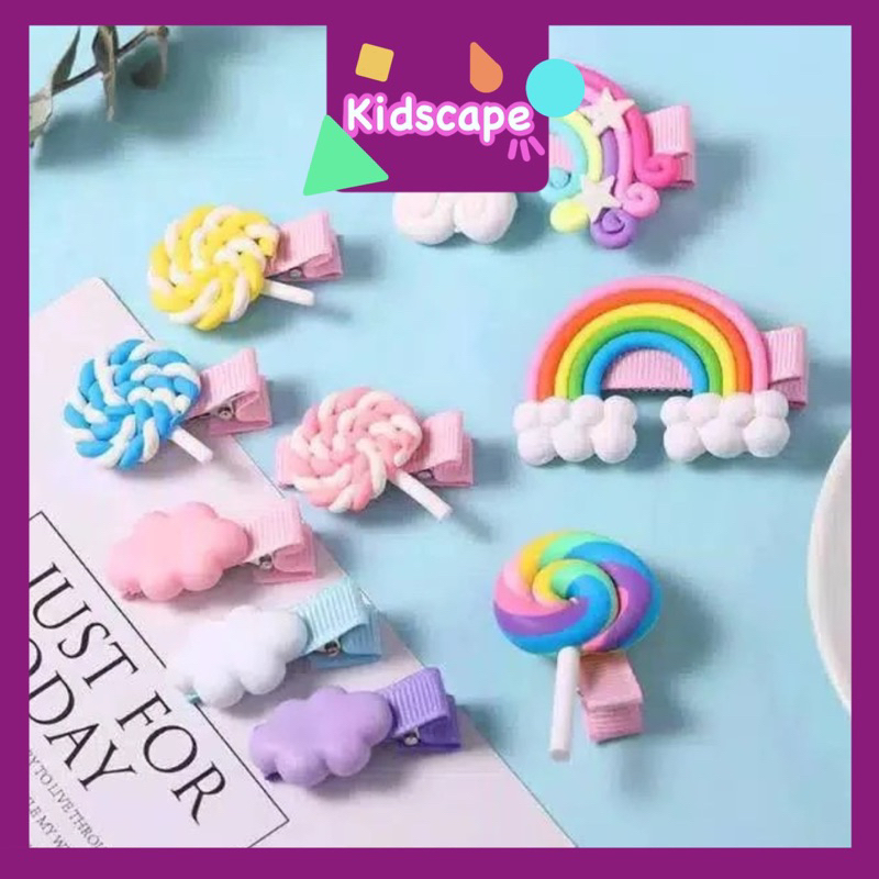 Kidscape - Jepit Rambut Anak Style Korea - Jepit Rambut Pelangi Lucu