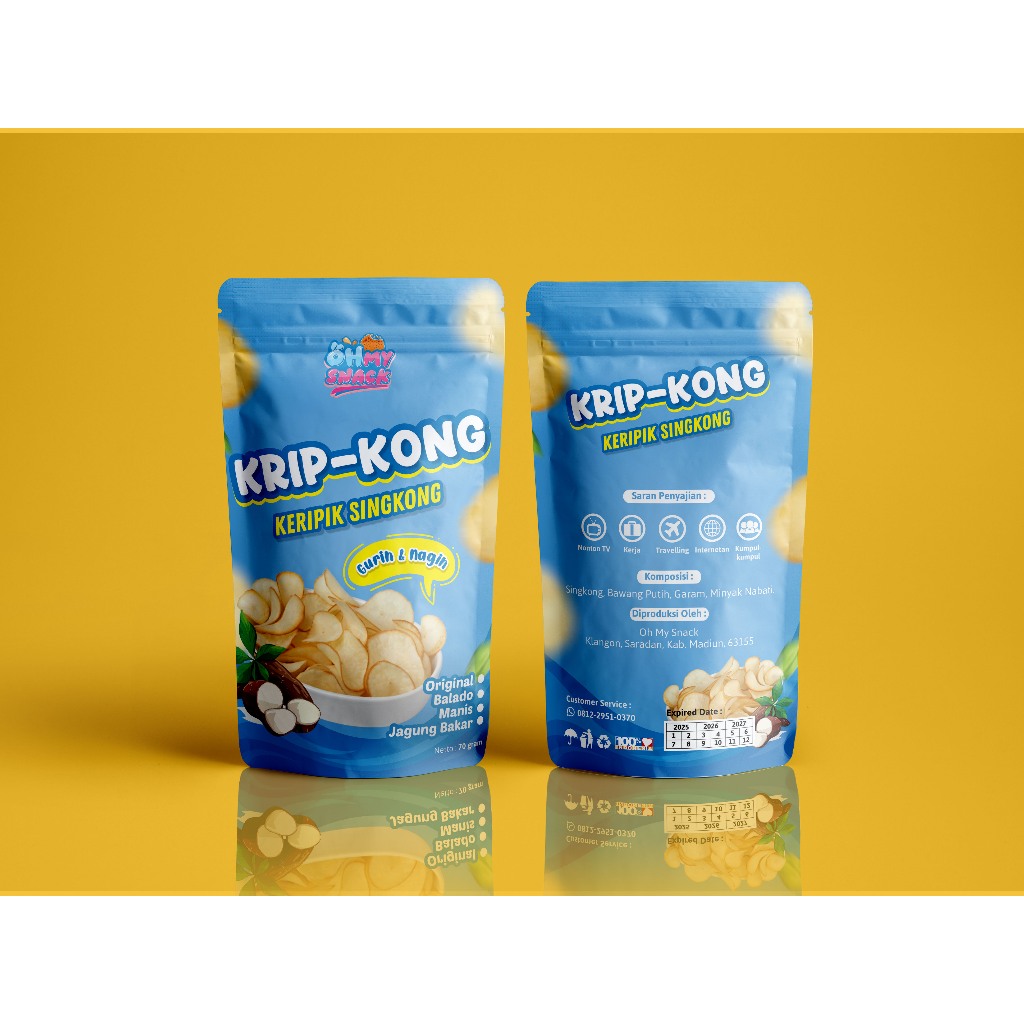 

[OH MY SNACK] KRIP-KONG Keripik Singkong Balado (Premium)