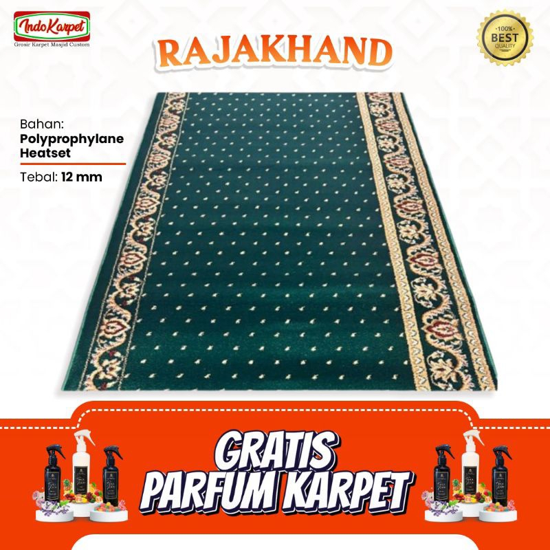 Karpet Masjid Tebal 12mm Rajakhan Meteran / Karpet Sajadah / Karpet Mushola