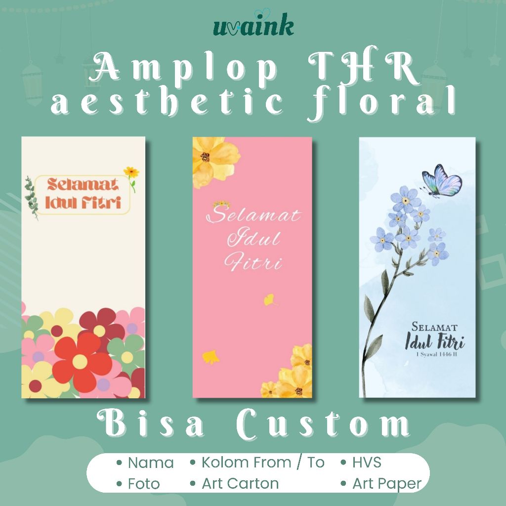 

Amplop THR Lebaran (Minimalist Aesthetic & Floral)
