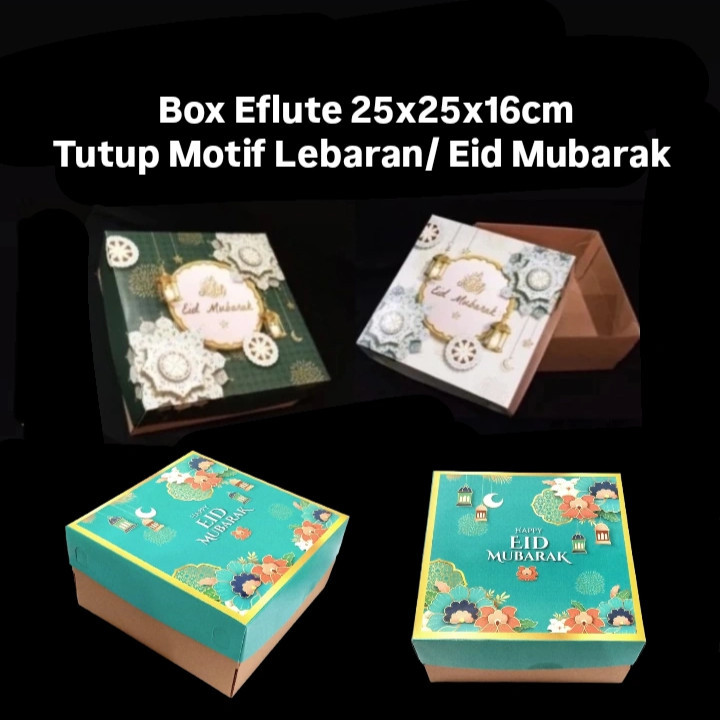 

5 pcs Box Cake Marmer Lebaran Dus Kotak Lapis Legit Packaging Hampers Idul Fitri 25x25x16 cm