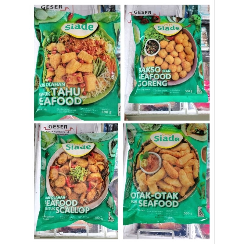 

siade seafood 500gr (scallop, otak-otak, tahu, bakso goreng) 500gr