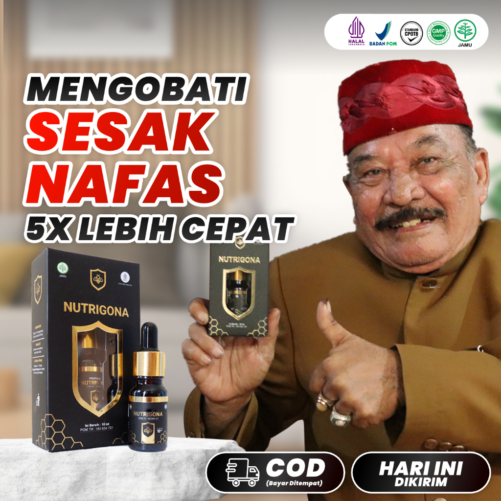Obat Tetes NUTRIGONA Mengobati Sesak Nafas, Obat Herbal Sesak Napas, Suplemen Alami untuk Sesak Napa