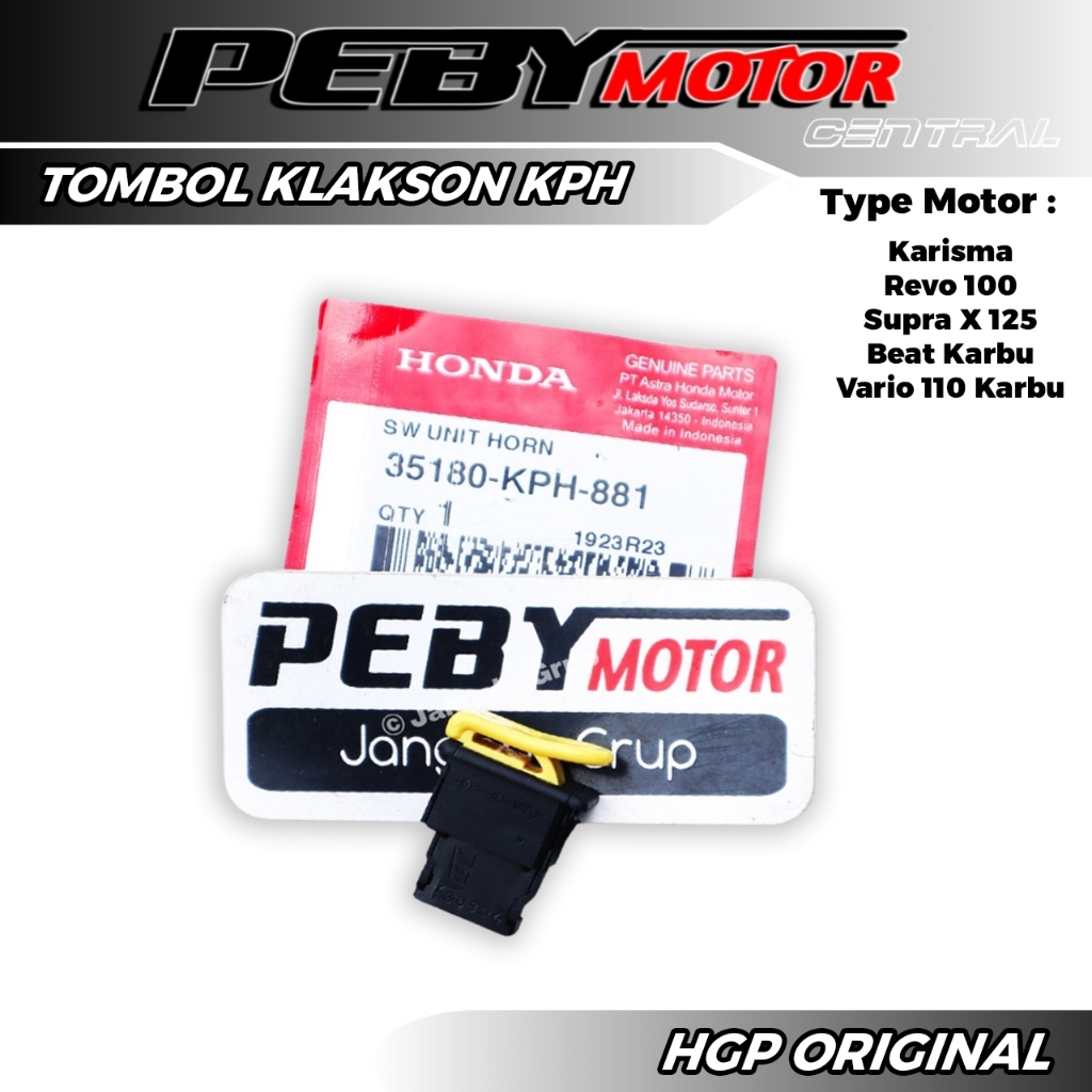 Tombol Klakson Karisma Revo 100 Supra X 125 Beat Karbu Vario 110 Karbu ORIGINAL Resmi HGP 35180KPH