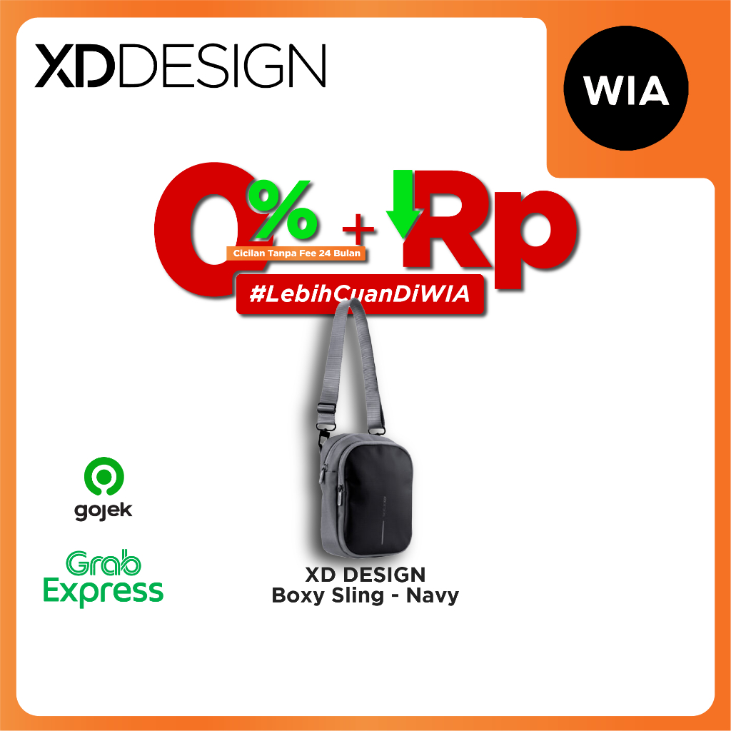 WIA XD Design Boxy Sling - Sling Bag Tas Selempang Pria Tas Pinggang Original