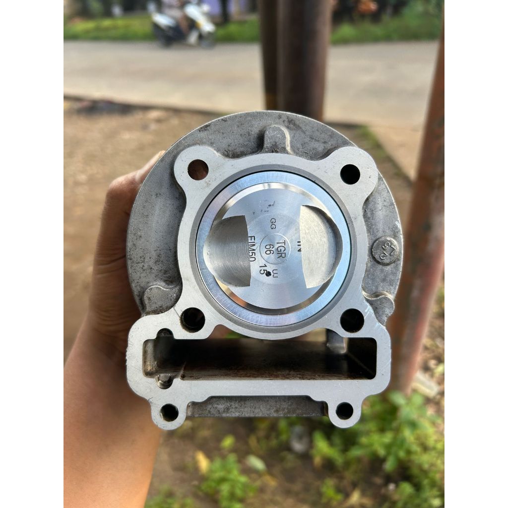 CYLINDER BLOK MIO BORE UP 200CC PISTON TIGER 63.5 64 65 66 66.5 BY DEWA KOLTER JEPARA