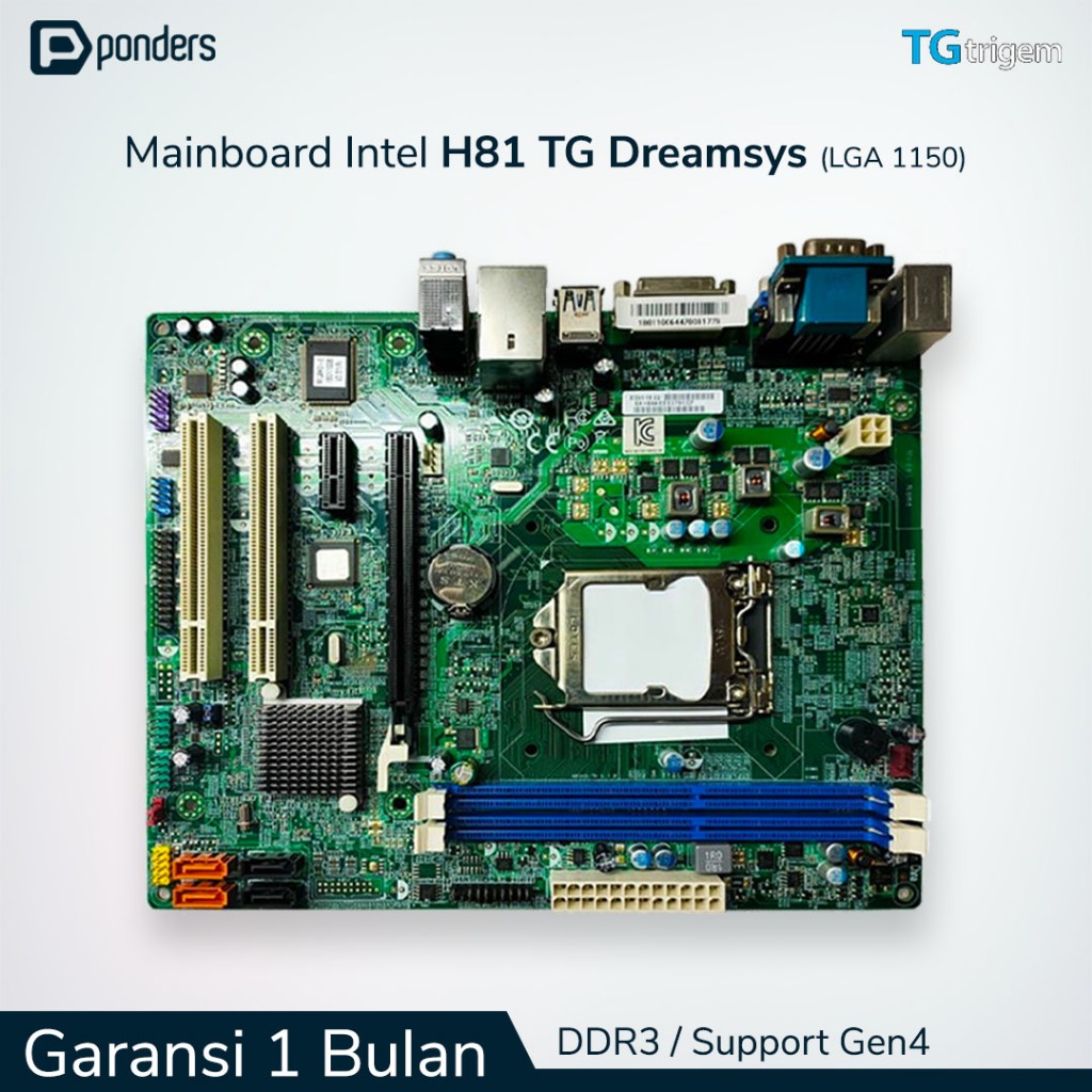 Mainboard Intel Dreamsys H81 LGA 1150 DDR3 Support Gen4