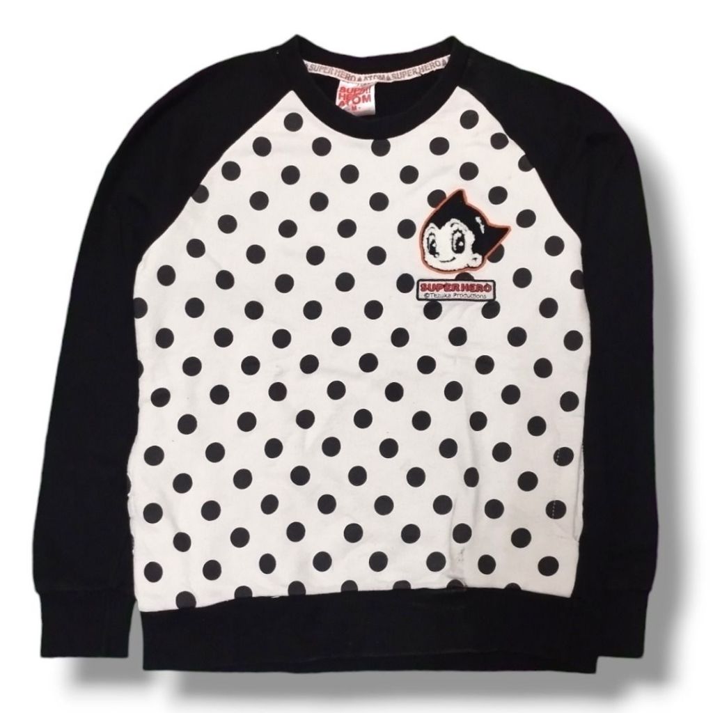ASTROBOY MIGHTY ATOM TEZUKA PRODUCTION POLKADOT CREWNECK | SWEATSHIRT | SWEATER | OUTERWEAR