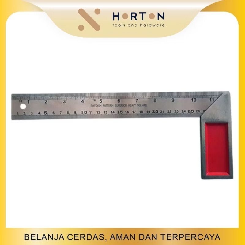 Siku Tukang 12 Inch / Mistar Tukang / Siku Penggaris Stainless