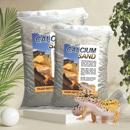 CALCIUM SAND 1 KG - Pasir Kalsium Gecko Alas Gecko Kalsium Gecko Reptil Ular Torto Sulcata TERMURAH