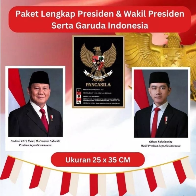 Poster Presiden dan Wakil Presiden, lambang Garuda