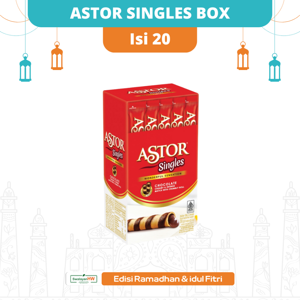 

ASTOR SINGLES BOX/DUS ISI 20 x 12.5g [250g] I ED 01 2026 I WAFER ROLL CHOCOLATE CREAMY