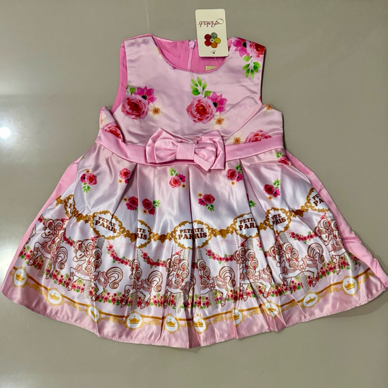 FLOKIDS - DRESS BAYI DAN ANAK PEREMPUAN FLOWER KIDS MOTIF BUNGA DAN CAROUSEL / DRESS PESTA ULANG TAH