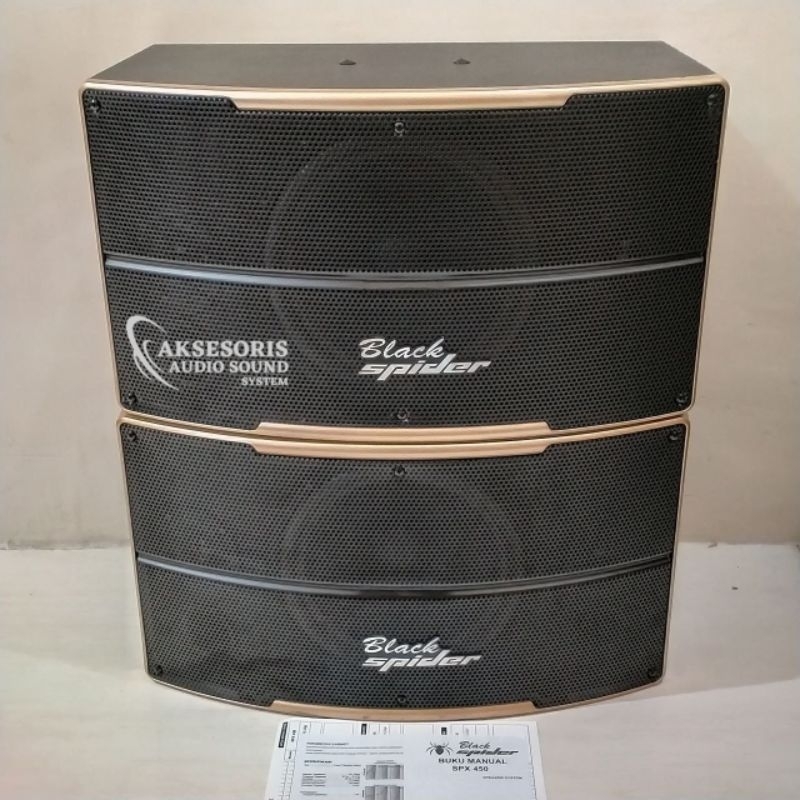 Speaker Black Spider SPX 450 10 inch Pasif 500 Watt Sepasang Kualitas bagus