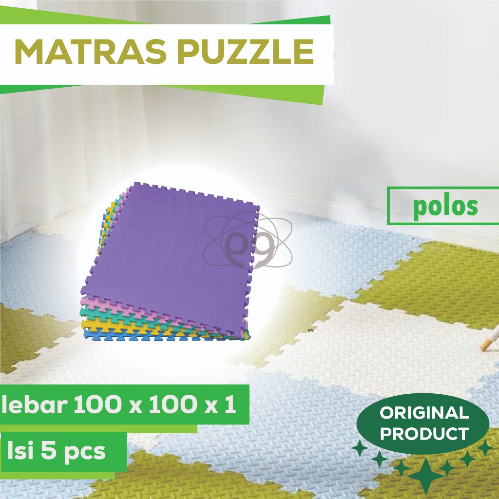 Alas Lantai Matras Puzzle Ukuran 100X100 Tebal 1 cm isi 5 pcs