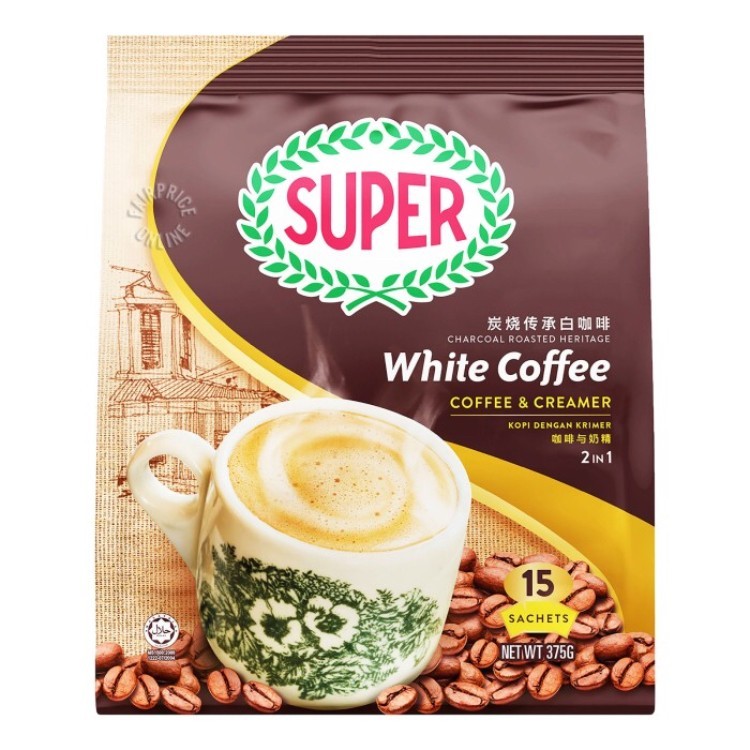 

Super 3 in 1 Instant Charcoal Roasted White Coffee + Creamer