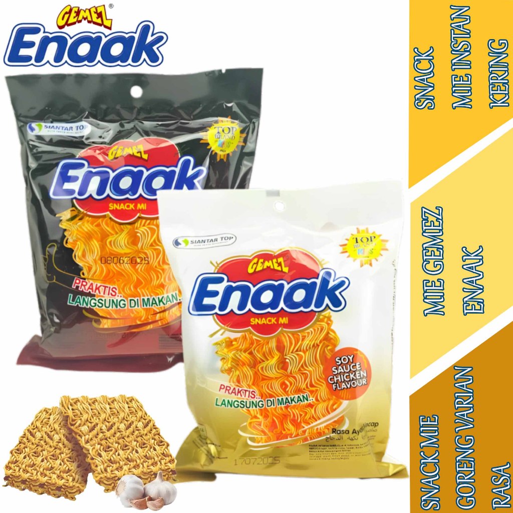 

Snack Mie Goreng Varian Rasa - Mie Gemez Enaak - Snack Mie Instan Kering