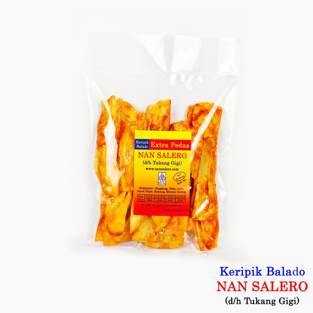 

Keripik Balado Panjang Nan Salero Extra Pedas 250 Gram