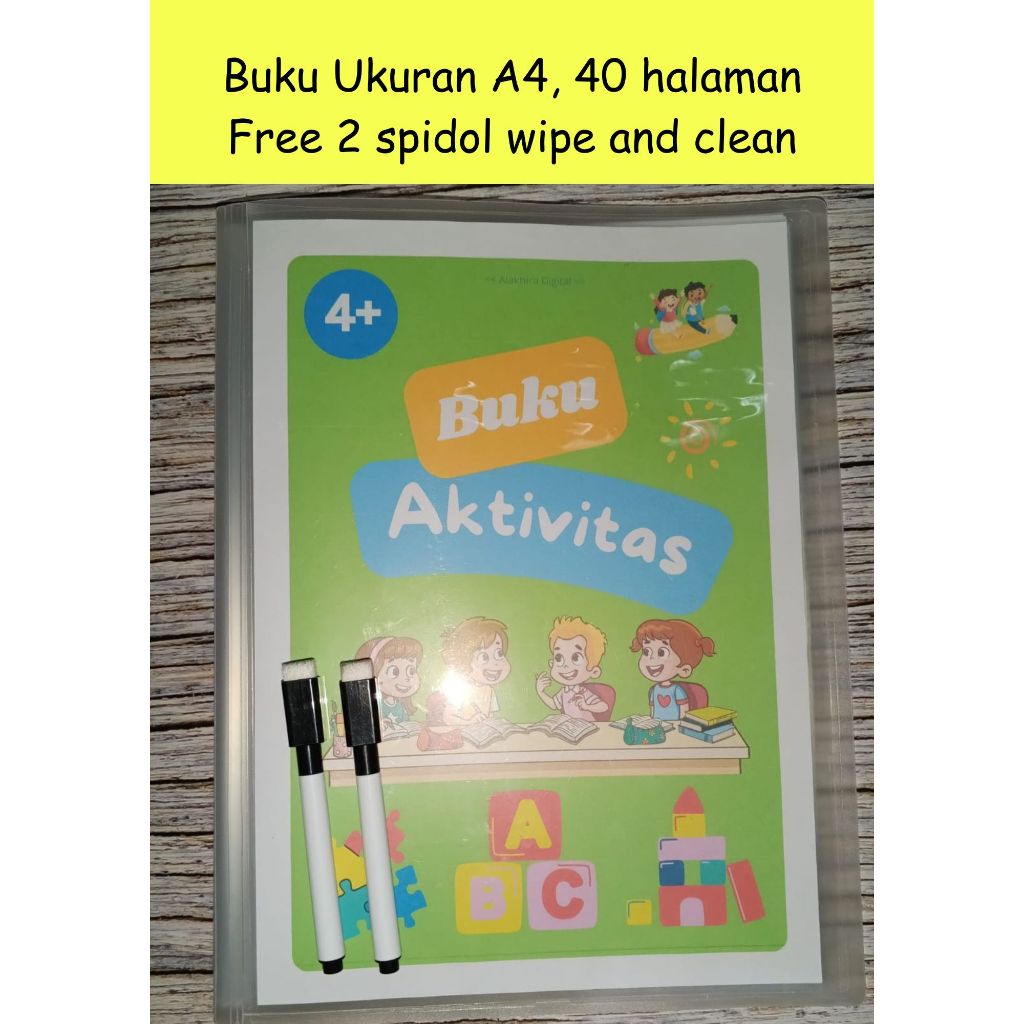 

BUKU AKTIVITAS (WIPE&CLEAN) ANAK USIA 4 TAHUN FREE SPIDOL