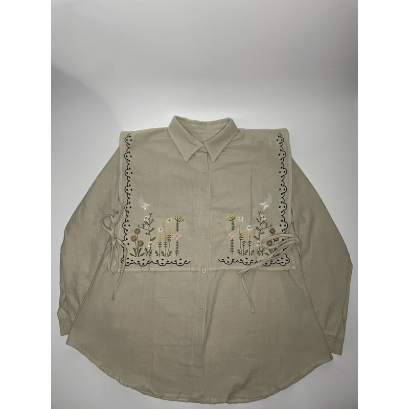 BAJU KOREAN STYLE WANITA MODEL KOREA LINEN IMPORT BAJU CEWEK MOTIF BUNGA KEKINIAN BAJU TRENDY