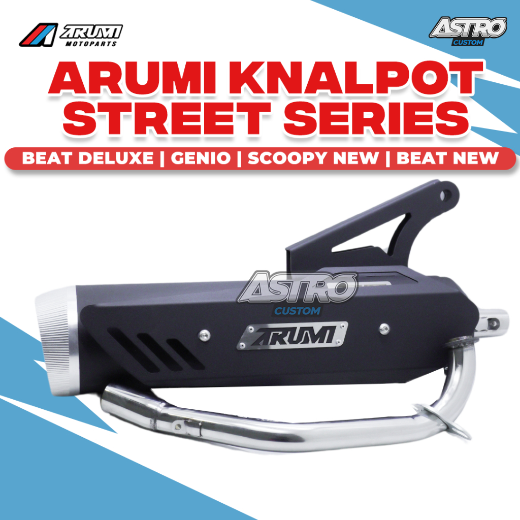 Knalpot Arumi Beat Deluxe Scoopy Fi ESP KOJ Genio Street Series Standart Racing FULL CNC Kenalpot